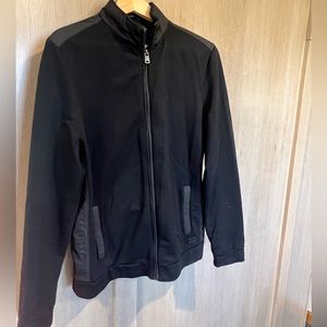 Hugo Boss Mens Zip Up Collared Sweatshirt Jacket Black Size Medium